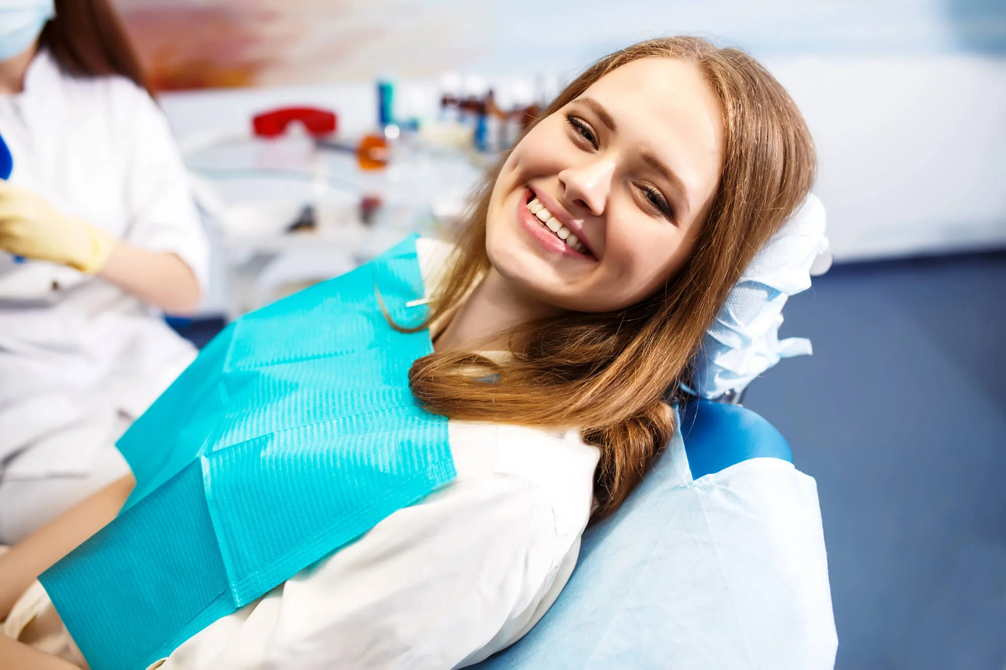 Patient After Visiting A Cosmetic Dentist In Canton.