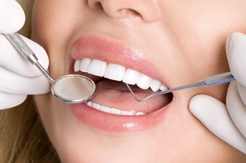 Woman Receiving Canton Veneers Treatment